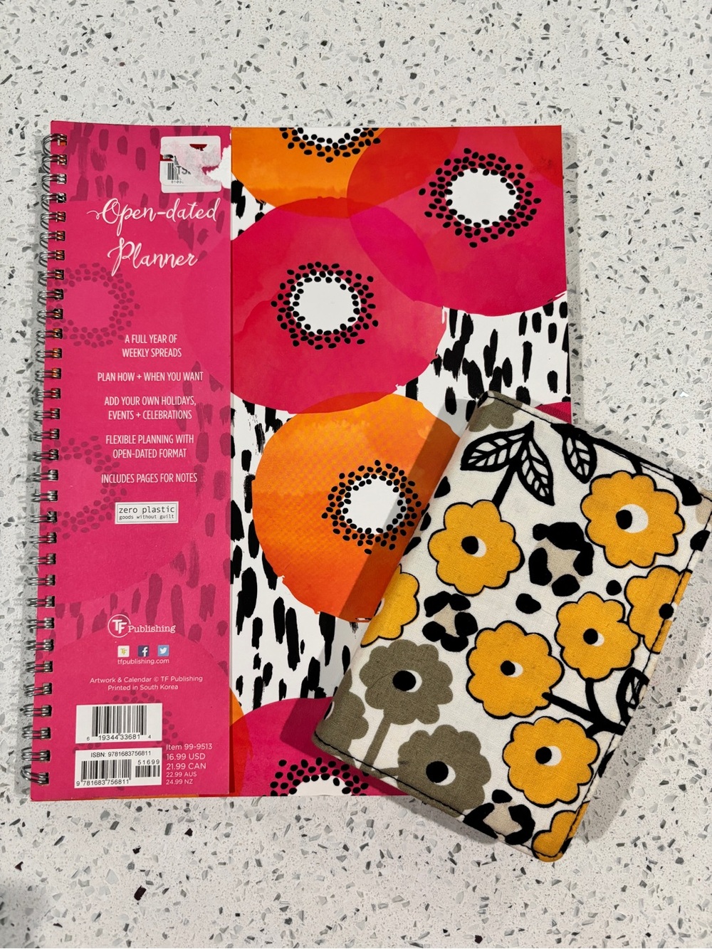 Floral Notebook and Open Dated Weekly Planner